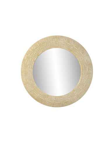 Espejo de metal oro y blanco