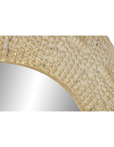 Espejo de metal oro y blanco