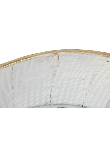 Espejo de metal oro y blanco