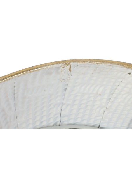 Espejo de metal oro y blanco