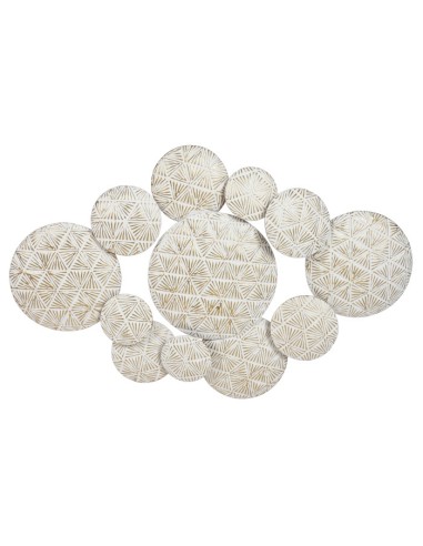 Decoración de metal circulos blanca