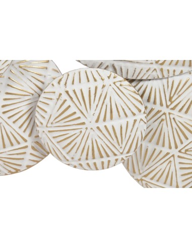 Decoración de metal circulos blanca