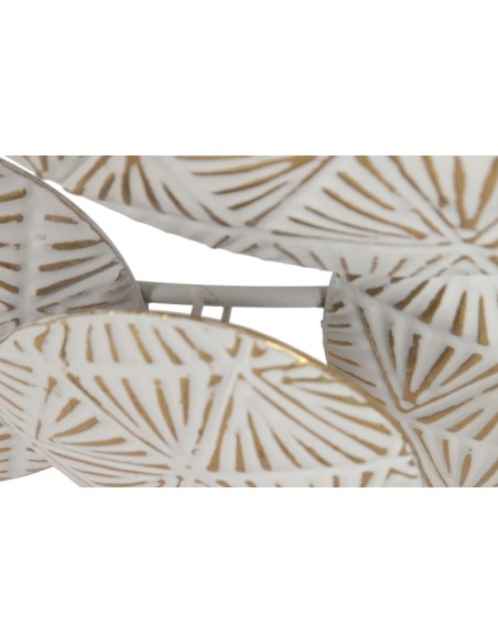 Decoración de metal circulos blanca