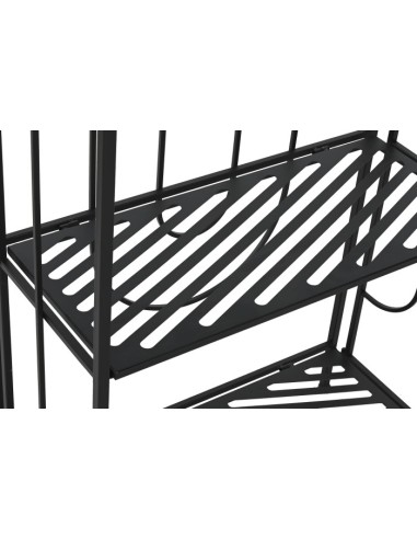 Estantería de metal negra 4 baldas