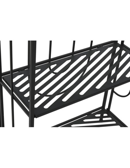 Estantería de metal negra 4 baldas