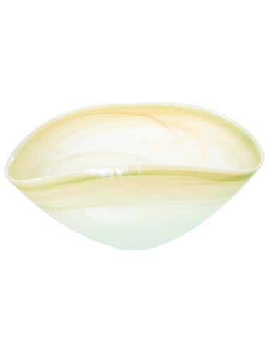 Centro de mesa de cristal en crema