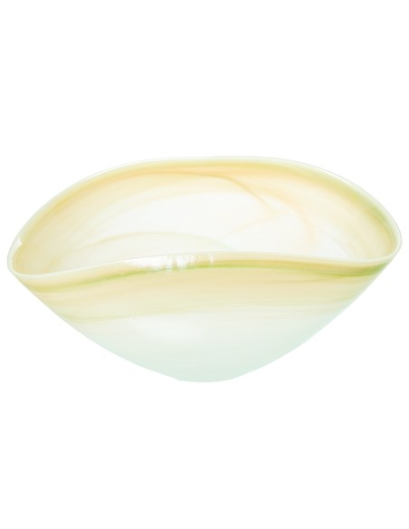 Centro de mesa de cristal en crema