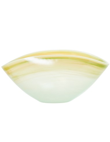 Centro de mesa de cristal en crema