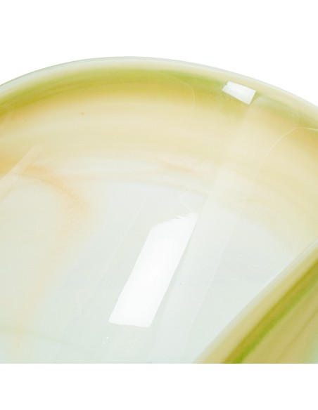 Centro de mesa de cristal en crema