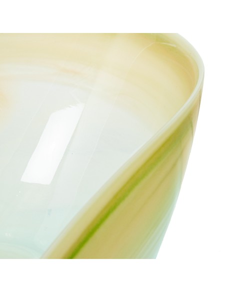 Centro de mesa de cristal en crema