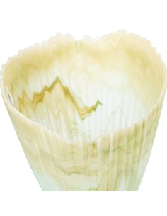 Jarrón de cristal en tonos crema 2