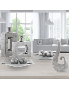 Figura de cerámica moderna en plata 2