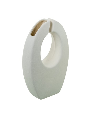 Jarrón de cerámica grande en crema