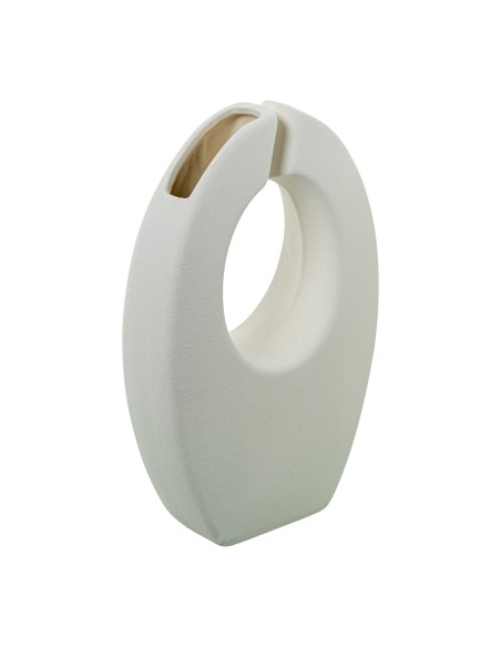 Jarrón de cerámica grande en crema