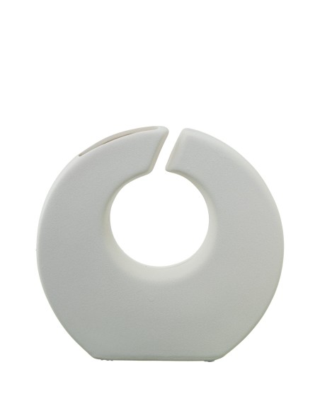 Jarrón cerámica color crema