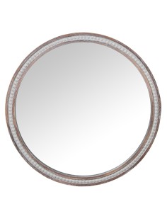 Espejo de madera en marrón envejecido