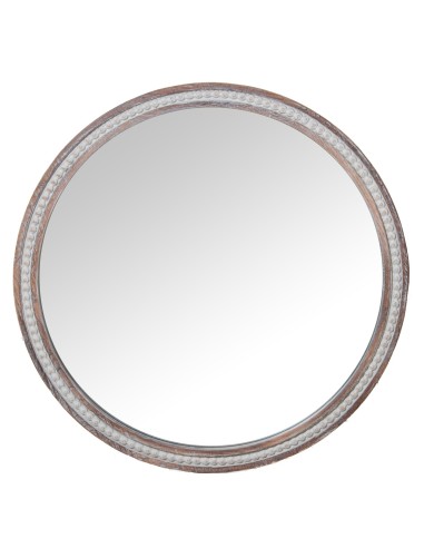 Espejo de madera en marrón envejecido