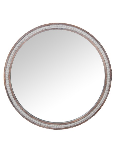 Espejo de madera en marrón envejecido Espejo de madera en marrón envejecido