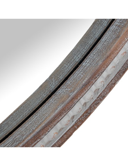 Espejo de madera en marrón envejecido