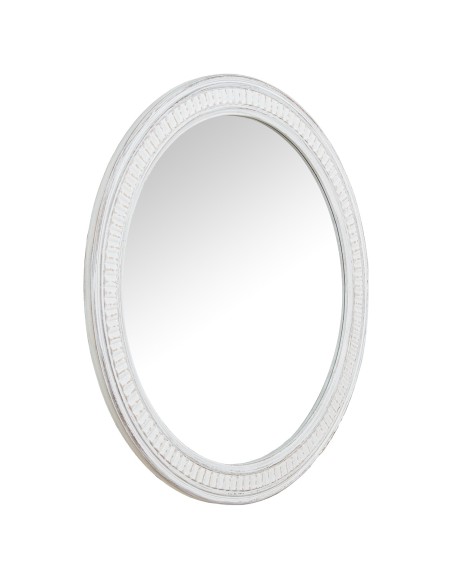 Espejo de madera en blanco envejecido