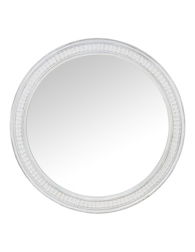 Espejo de madera en blanco envejecido