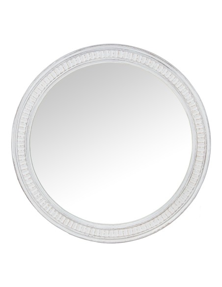 Espejo de madera en blanco envejecido