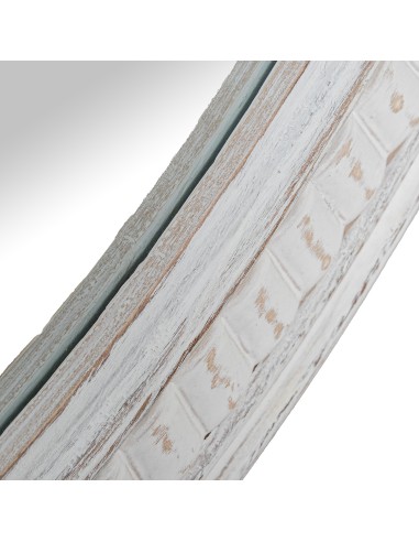 Espejo de madera en blanco envejecido