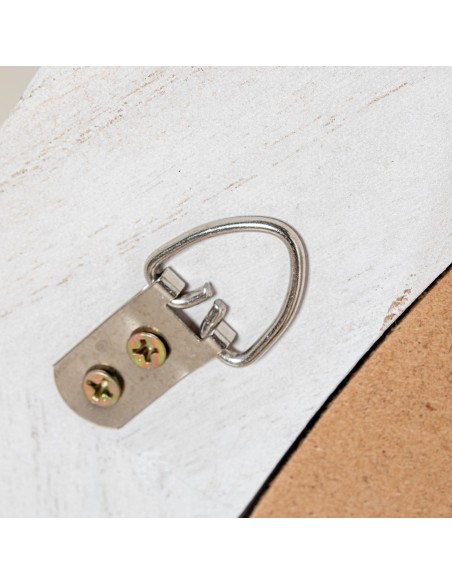 Espejo de madera en blanco envejecido