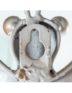 Decoración de metal mariposa grande blanca 2