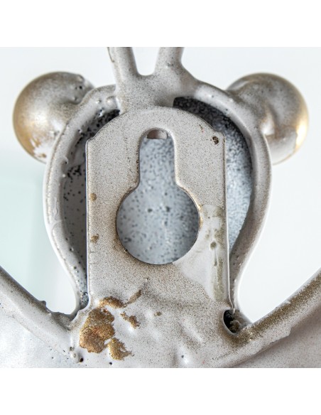 Decoración de metal mariposa grande blanca