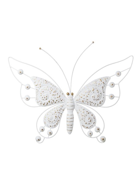 Decoración de metal mariposa blanca Decoración de metal mariposa blanca