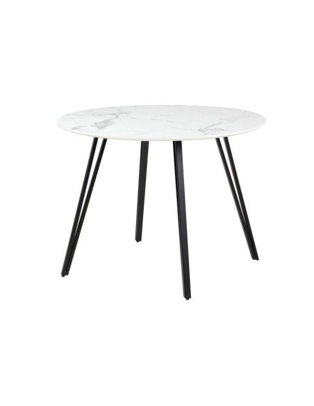 Mesa de madera mdf con patas de metal negras Mesa de madera mdf con patas de metal negras