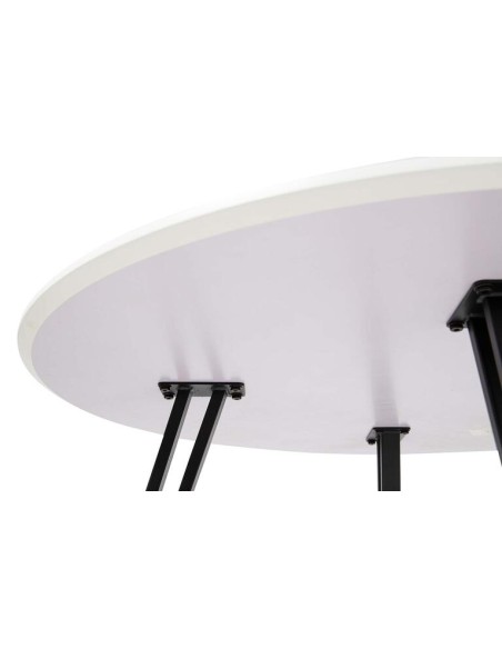 Mesa de madera mdf con patas de metal negras