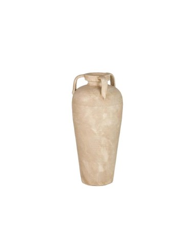 Jarrón de cerámica marrón rustico