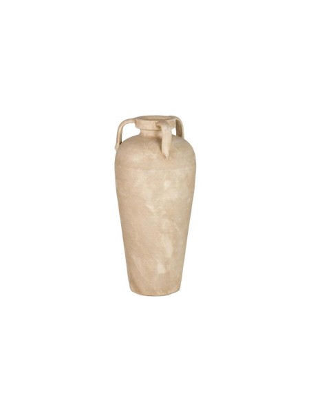 Jarrón de cerámica marrón rustico