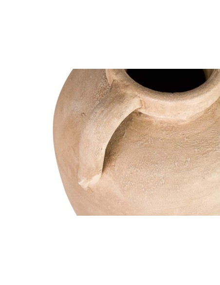 Jarrón de cerámica marrón rustico