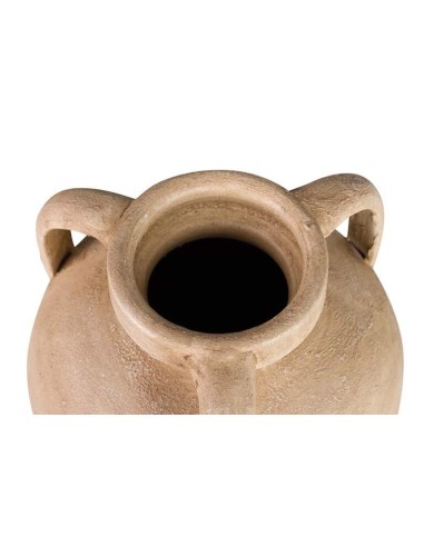 Jarrón de cerámica marrón rustico