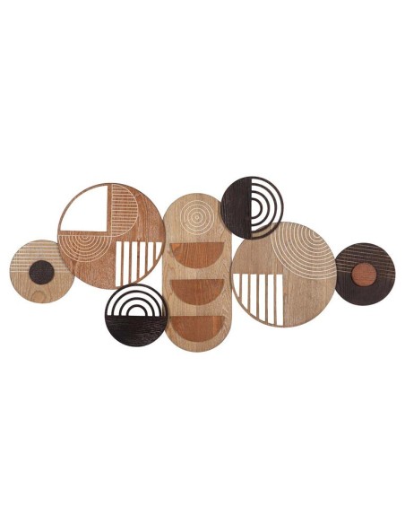 Decoración de pared de metal y madera