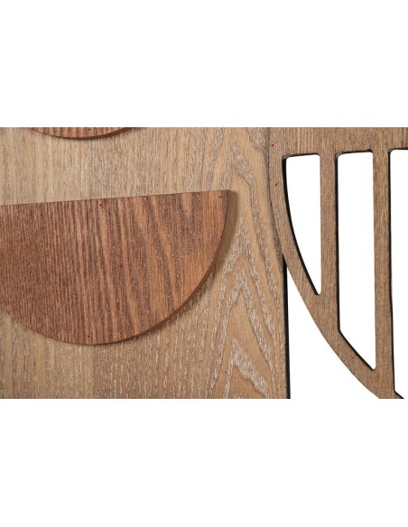 Decoración de pared de metal y madera