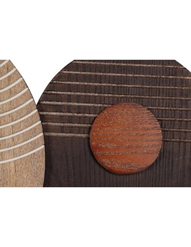 Decoración de pared de metal y madera