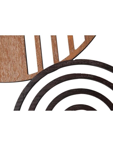 Decoración de pared de metal y madera