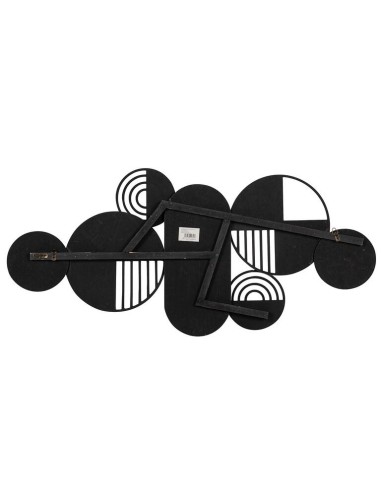 Decoración de pared de metal y madera