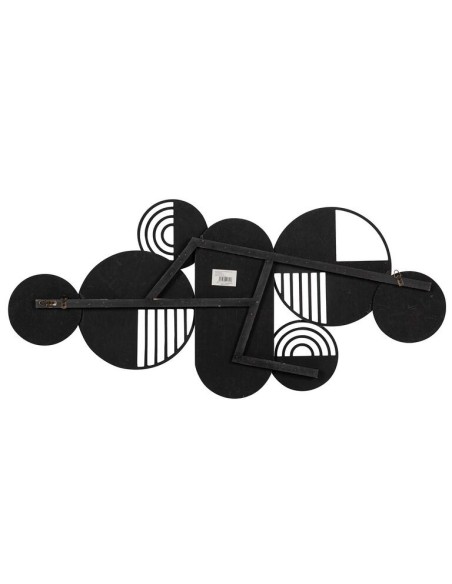 Decoración de pared de metal y madera