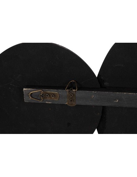 Decoración de pared de metal y madera