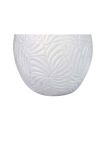 Jarrón de cerámica plateado grande