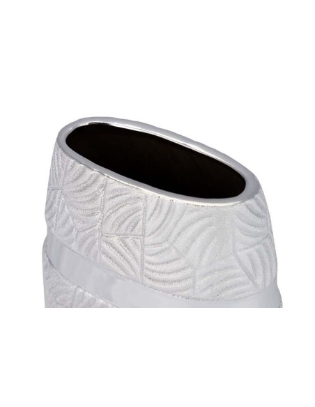 Jarrón de cerámica plateado pequeño