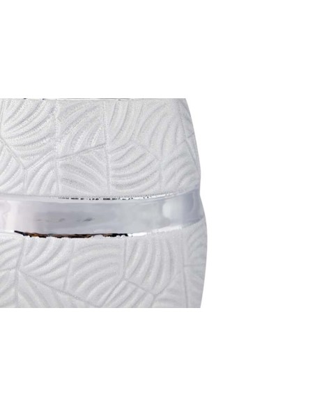 Jarrón de cerámica plateado pequeño