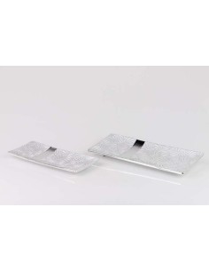 Bandeja de cerámica plateada 2