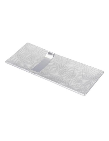 Bandeja de cerámica plateada