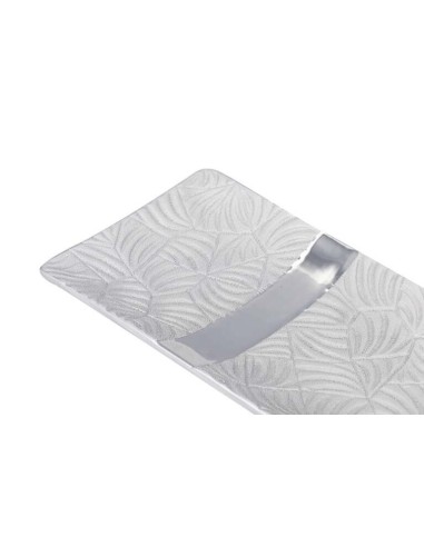 Bandeja de cerámica plateada